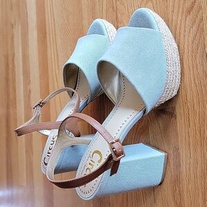 Circus By Sam Edelman Nakita Block Heel Light Blue Sandal